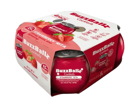 Buzzballz Cacktails Strawberry'rita Pack X4
